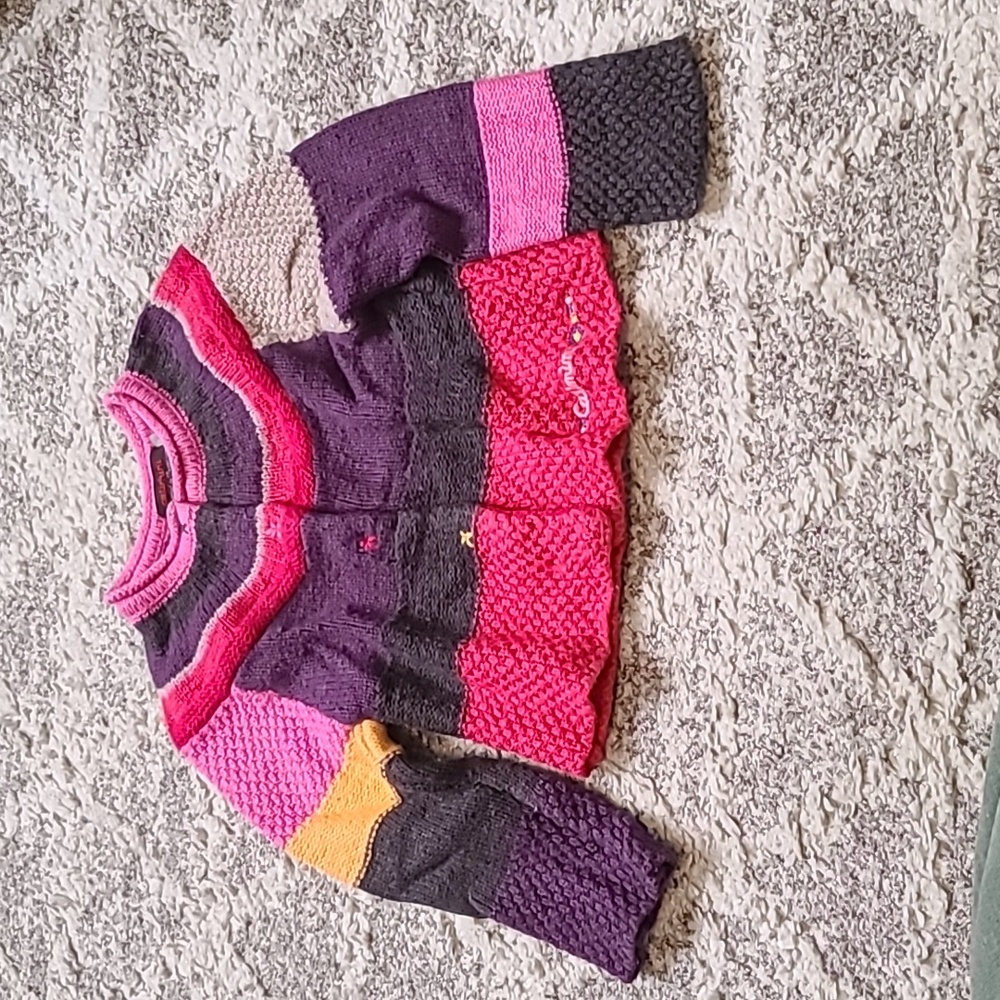 10 for $25 - Catimini Girls 2T Knit Purple & Pink Cardigan